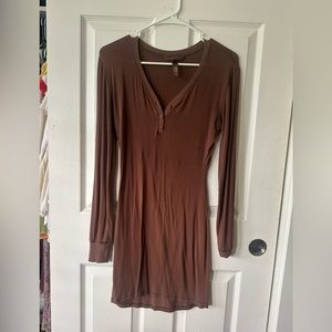 SKIMS sleep Henley dress